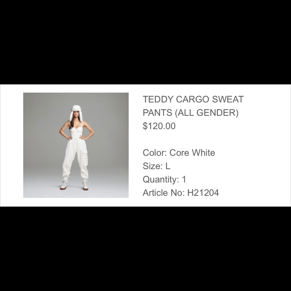 Ivy Park Teddy Cargo Sweat Pants All Genders